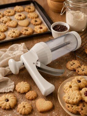 The Pampered Chef Cookie Press 1525-02 Complete with 16 Discs In Box Baking